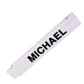 Folding ruler with name Michael for men, high-quality brand metre, link scale printed with name, many names to choose from