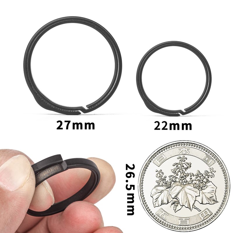 TIMULTI Titanium Key Holder Ring Lightweight Side Pushing Design 4