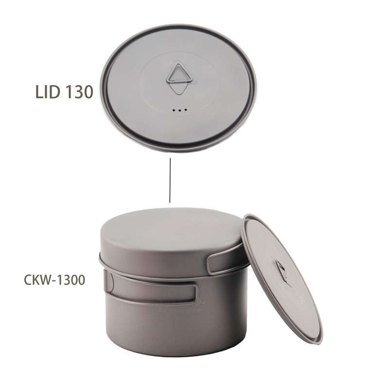 TOAKS 蓋 チタン製ポットまたはカップ 80mm/90mm/115mm/130mm/145mm/170mm (LID-130)