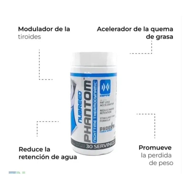 Phantom 120 Cpsulas Nubreed Sin Sabor