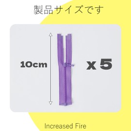 Ultra Small Doll Clothes Fasteners, 5 Pieces, 3.9 inches (10 cm), Open Zipper, Doll Clothes Accessories, DIY Craft Accessories, 8