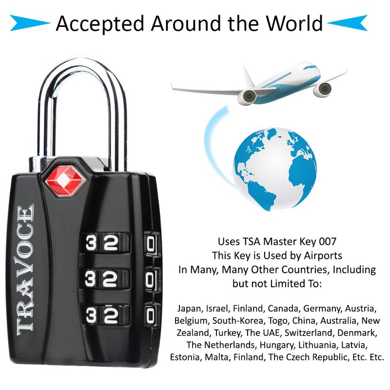 TSA Approved Luggage Locks, Travel Locks Which Also Work Great