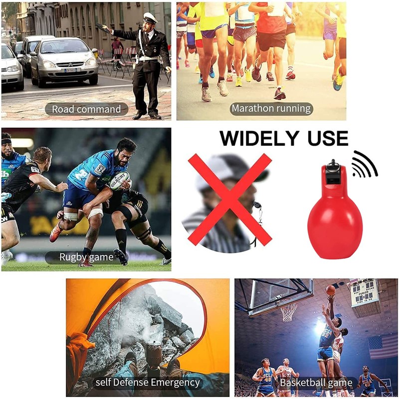 Dingfeiyu 4 Pack Hand Squeeze Whistles for Coaches, Physical Education