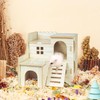 FWQJY Wood Hamster Hideout House Habitat Wooden Maze Hide Hut