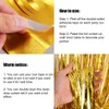 6.5ft Gold Tinsel Foil Fringe Curtain - 2pcs Door Curtains