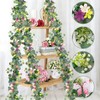 MEIVINES 2PCS Artificial Daisy Garland with 3D Butterfly 5.68FT Fake