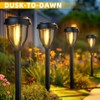 DERAYSION 12 Pack Solar Lights Outdoor, Solar Pathway Lights Auto