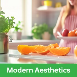 NAURLEF Clear Large Cutting Board with Juice Groove, Food-Grade, Anti-Slip, Ideal Choice for Kitchen Countertop Décor