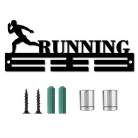 CREATCIN Acrylic Medal Holder Sports Running Athlete Medal Hanger Stand Wall Mount Hanger for Hanging Home Sign 2 Line Medal Winner Football Gymnastics Over 20 Medals