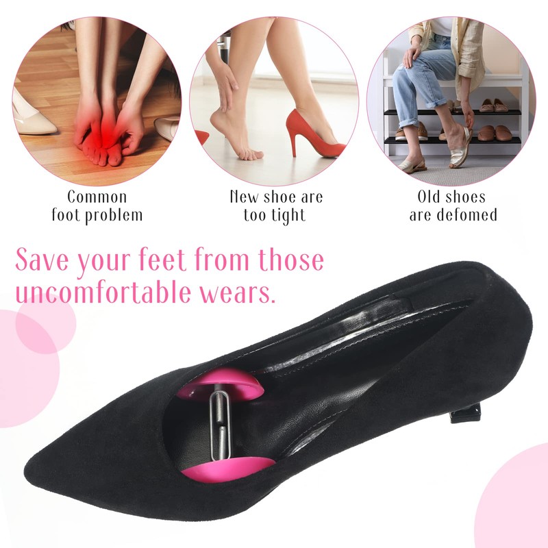 2 Pairs Mini Shoe Stretchers Women Wide Feet Expander Widener