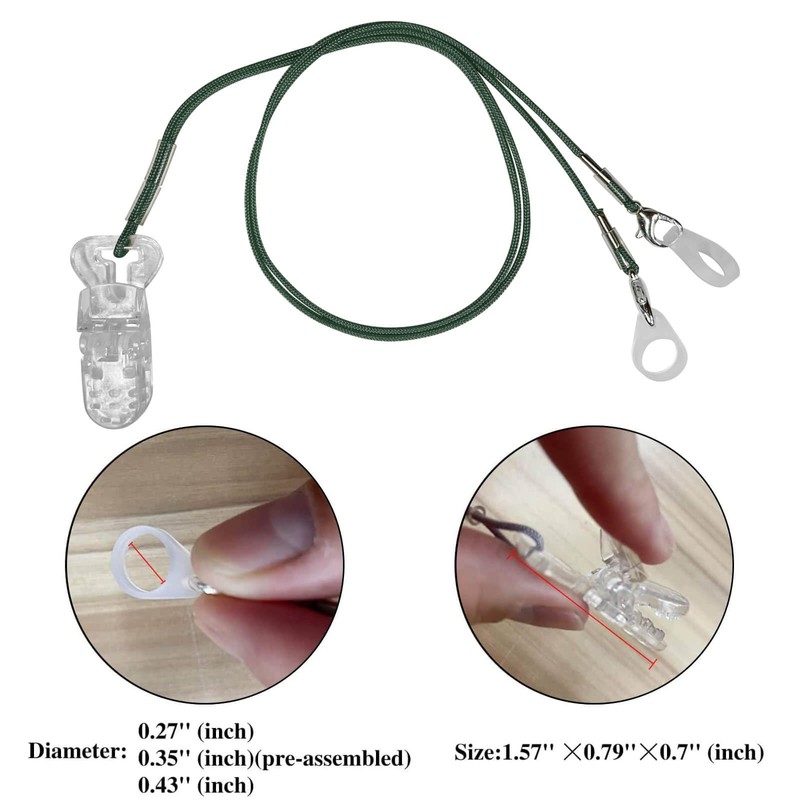 Hearing Aid Clip for Seniors Adults - Anti-Lost Lanyard Protector