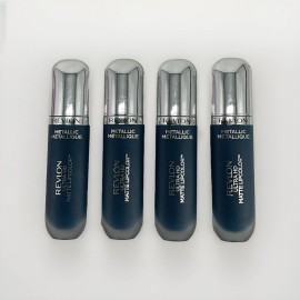 Revlon 4 PACK Revlon Ultra HD Metallic Matte Liquid Lipcolor Lipstick 685 HD Glitz Blue