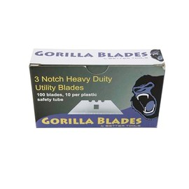 Better Tools 3-Notch Heavy Duty Utility Blades - 100 blades/box - 10 blades/tube