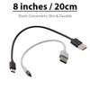 VOLT PLUS TECH Short 8inch (2xPack) USB Type-C Cable Compatible