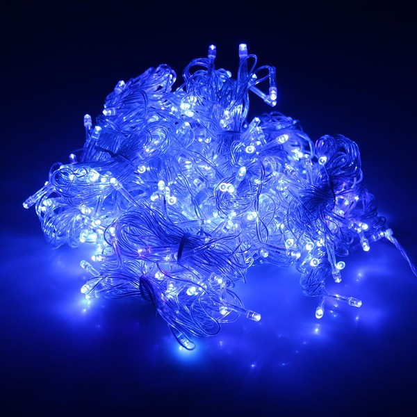 Lainin 3.5M/11ft 96 LED Blue Linkable Fairy Curtain String Light