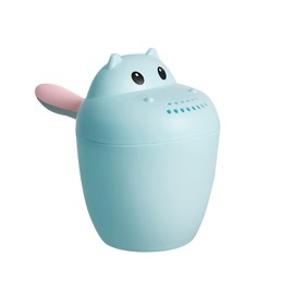 WADY Enjuagador de champú de enjuague de baño para bebé, taza de enjuague de baño para proteger los ojos del bebé, taza de enjuague de champú para bebés recién nacidos y niños (Azul)