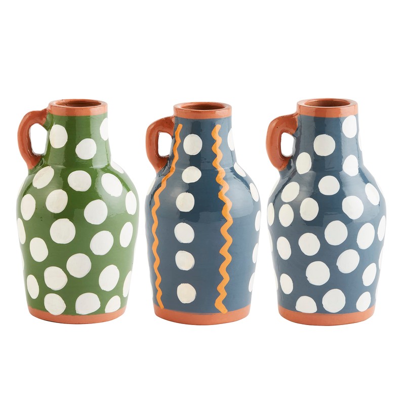 Mud Pie Dot Vase, Green