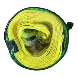 Tow Rope (Yellow, 4m One Touch Hook, For 5 Tons, Cover Included)