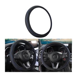 LoyaForba Car Steering Wheel Cover, Non-Slip Microfiber Leather Steering Wheel Cover, Breathable Vehicle Soft Handle Protector, Universal Automotive Interior Accessories for Women Men Girls (Blue)