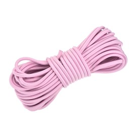 DMiotech 1/4 Inch Shock Cord, 50 Feet Pink Bungee Cord Tent Pole Shock Cord Round Elastic Kayak Rope Stretch String Marine Grade Heavy Polyester for DIY Projects Tie Downs