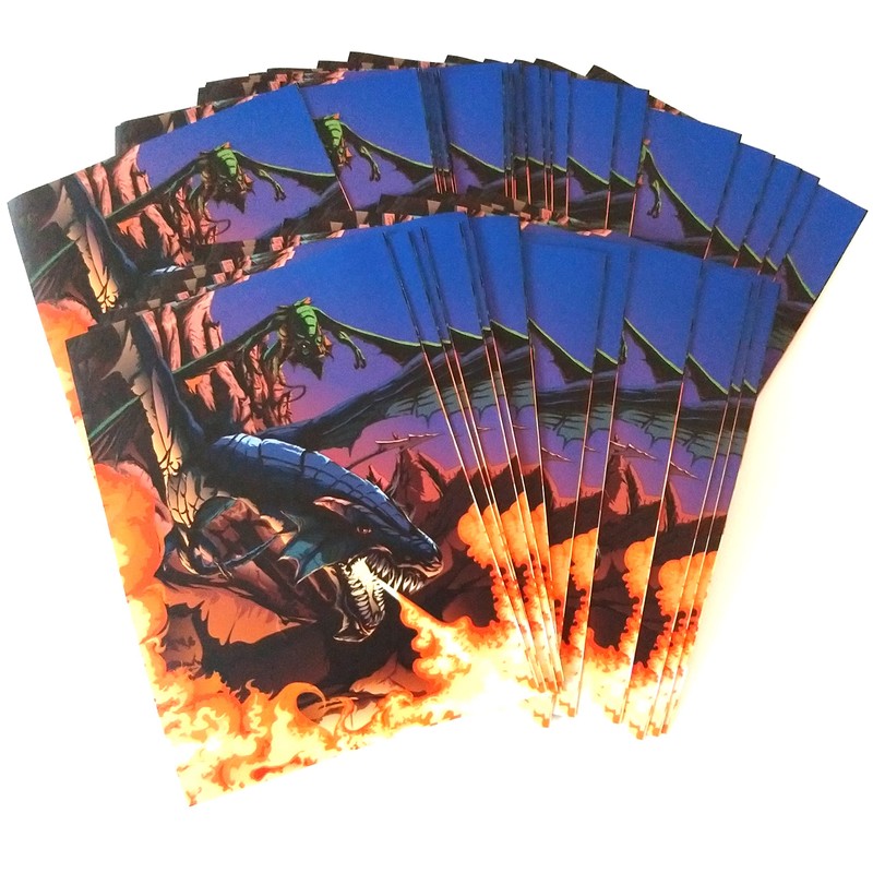 docsmagic.de 4 x 100 Art Card Sleeves Zombies Elves Dragons
