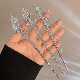 Palillos Chinos para Cabello, 5 Uds., Palillos para Cabello Vintage, Horquillas con Borlas, Accesorios para Cabello Hanfu para Mujer Y Niña,