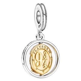 Ouroyea Spinning Dangle Charm 925 Sterling Silver Pendant,Girl Jewelry Beads Gifts for Women Bracelet&Necklace