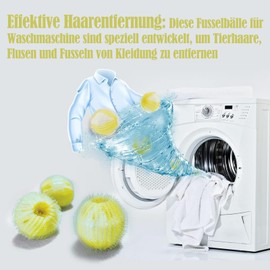Tierhaarentferner Waschmaschine, 15 Stücke Wiederverwendbar Fusselbälle Fusselball für Waschmaschine, Katzenhaarentferner Waschmaschine, Anti Fussel Bälle Waschmaschine