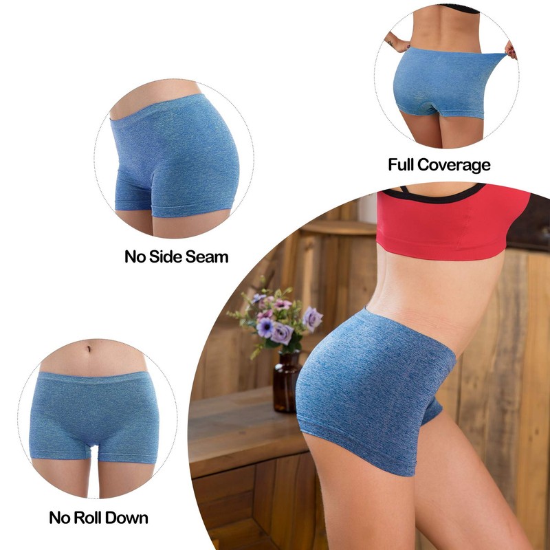 LALESTE Women's Boyshort Underwear Full Coverage Seamless Panties Soft Stretch
