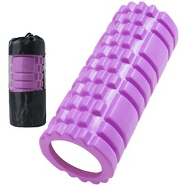 Foam Roller, Myofascial Release, Load Capacity 660.1 lbs (300 kg), Massage Roller, Myofascial Roller Set, Storage Bag Included, Beginners, Ultra Lightweight, For Home Training, Muscle Relaxation, Yoga Pole, Sports Equipment, Purple
