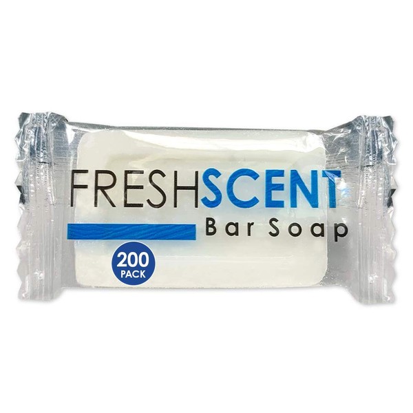 Freshscent 1.0 oz Bar Soap (200 Pack) Hotel Travel Size,