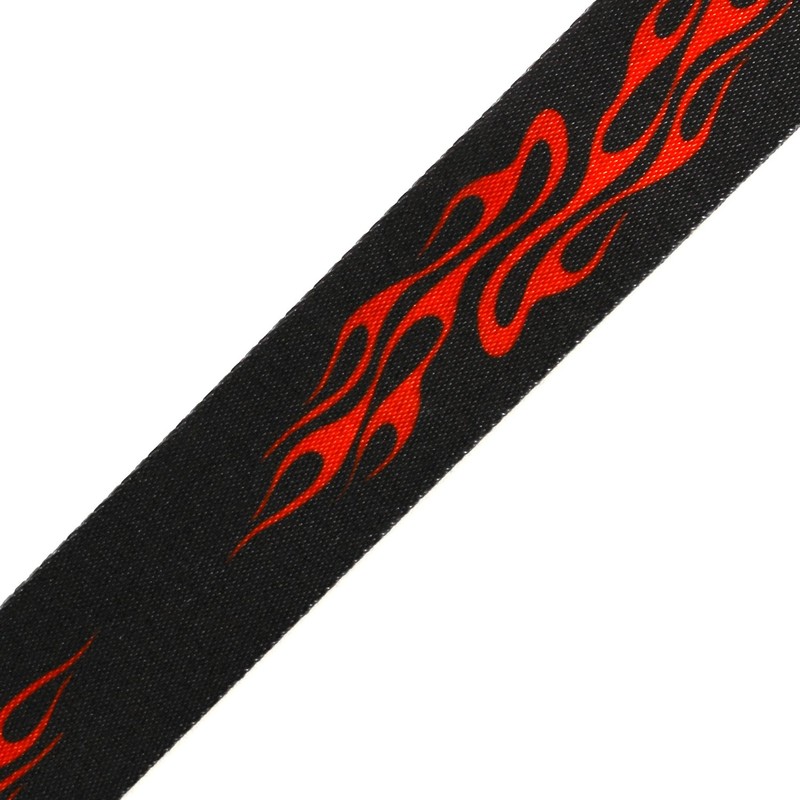 Elagon (RFD) Red Flamed Guitar Strap for Electric, Acoustic and