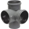 HT Pipe Double Branch DN 110 with 90° Bend Double