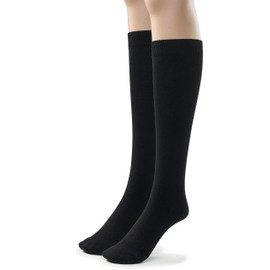Silky Toes 2 Pk Lenzing™ Modal Mens Knee High Socks (10-13, Black)