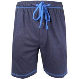 Brave Youth/Teens/Junior Boys 100% Cotton Super Soft Knit Sleep Lounge Shorts (X-Large, Navy/Royal Blue)