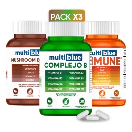 Multiblue Power Boost Complejo B y Vitamina C Cpsulas Sin Sabor 60 Unidades