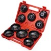 XtremepowerUS 10-Pieces Universal Oil Change Filter Cap Wrench Cup Socket