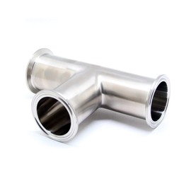 QiiMii Clamp Tee 3 Way Stainless Steel 304 Fits 1.5" Tri Clamp, 38mm Pipe OD Sanitary Fittings (1.5 inch)