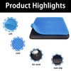 JISRKP Double-Layer Thick Honeycomb Cushion With Cloth Cover, Large Gel