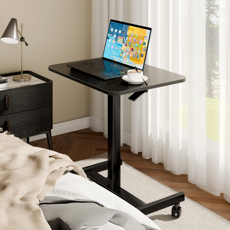 BONTEC Gas Spring Mobile Stand Up Desk, Rolling Standing Desk,