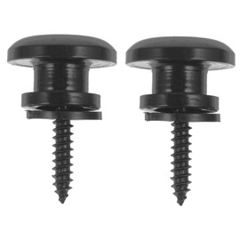 Kisangel 2Pcs Guitar Strap Locks Durable Metal End Pins for Electric Acoustic Guitar Easy Installation Strap Fixator Resistant Performance Black