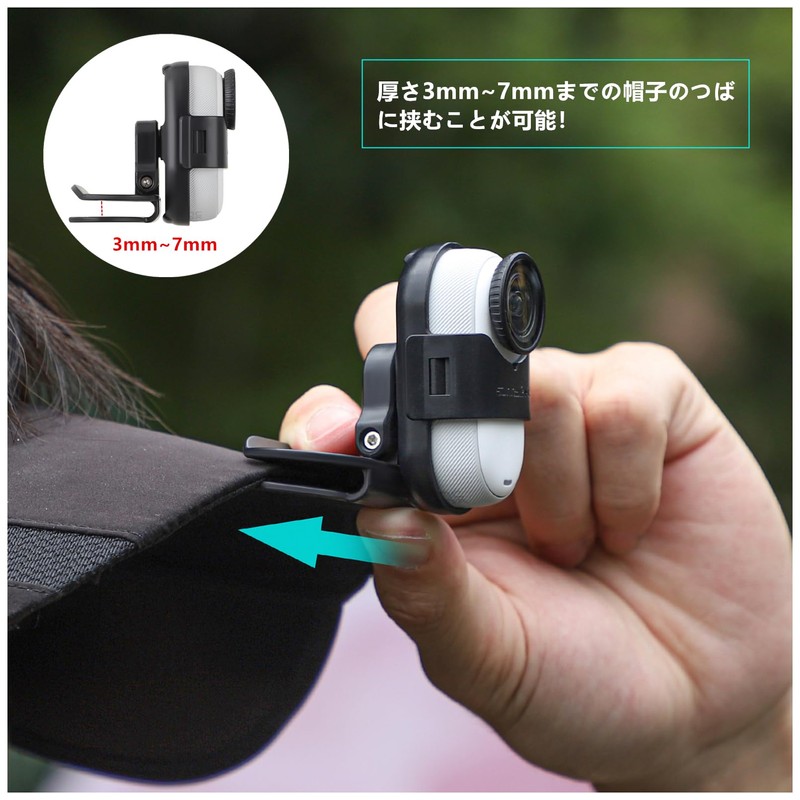 SHEAWA for Insta360 Go 3S/Go3 Hat Mount Clip, 360 Degree