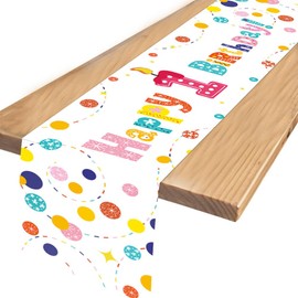 1st Birthday Decoration Girl Boy Table Runner Birthday Decoration Children's Birthday Table Decoration Birthday Happy Birthday Table Runner for Decoration 1st Birthday Girl Boy Party Birthday