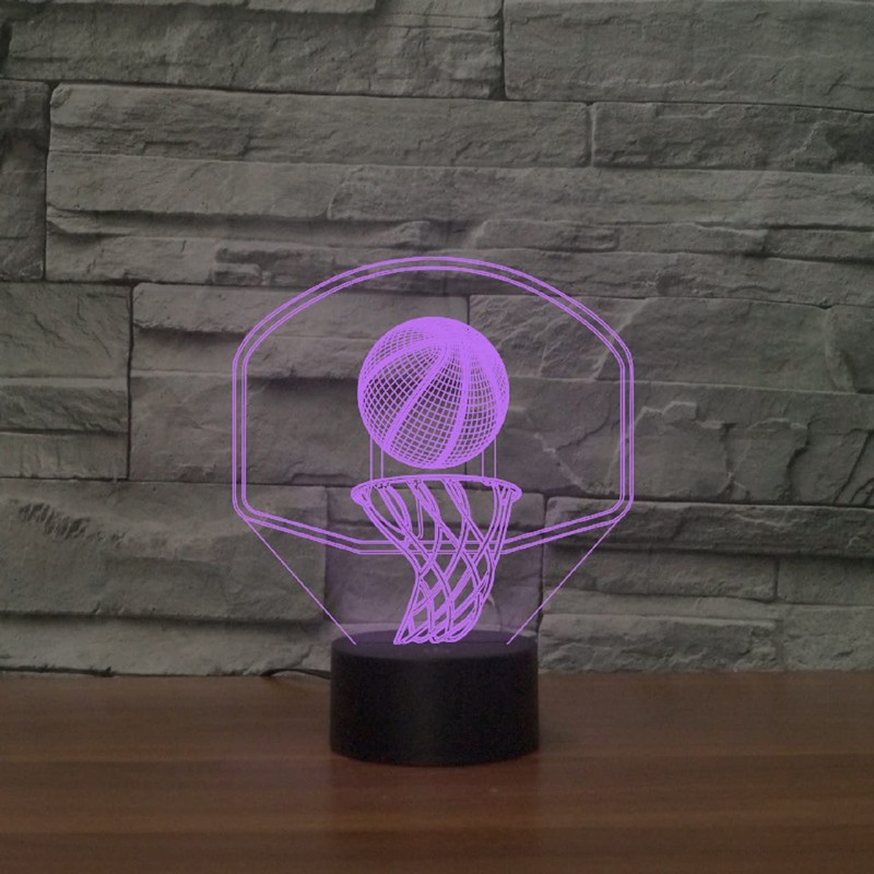 SUPERHONGJIHAO Night Light for Kids, 3D Shooting, Basketball, LED Lamp