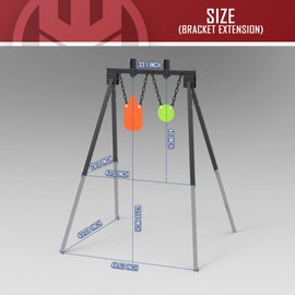 KNINE OUTDOORS AR500 Steel Target for Shooting Target Stand System Kit, 3/8" Thick 7"x 12" Silhouette Targets, 3/8" Thick 6" Gong Targets (Height-Adjustable Style)