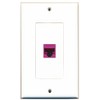RiteAV - 1 Cat5e Pink Ethernet Port Female White Decorative
