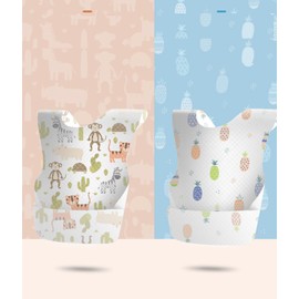 Baby Disposable Bibs-Individually Packaged, 50PCS Disposable Bibs for Toddlers,Baby Bibs for Eating,Convenient Travel Friendly (Fruits)