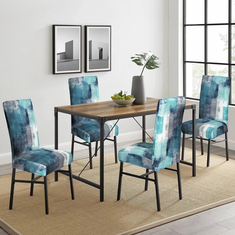 Gibelle Dining Room Chair Covers Set of 6, Stretch Parsons