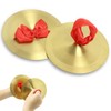 Crash Cymbals, Pack of 2 15 cm Brass Hand Cymbals, Percussion Instrument for Music Lovers, for Parties, Dances and Children's Lessons, Robust and Durable with Vivid Sound