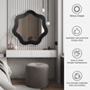 Glitzhome Wavy Wall Miroor - 33.5''D Round Accent Mirror Decorative